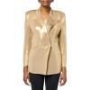 Norma Kamali womens Classic Double Breasted Jacket(Gold)