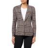 Norma Kamali womens Single Breasted Boy Fit Jacket(Choc Glenn Plaid Twd)