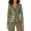 Norma Kamali womens Single Breasted Boy Fit Jacket(Military)