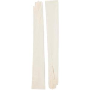 Norma Kamali womens Long Gloves(Cream)