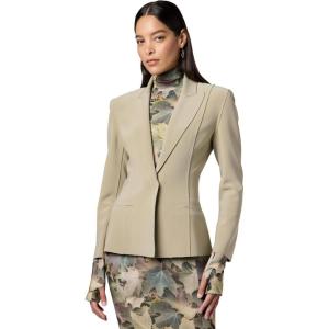 Norma Kamali womens Single Breasted Boy Fit Jacket(Elm)