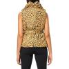 Norma Kamali Women’s Spliced Reversible Sleeveless Sleeping Bag Vest(Cheetah Patch)