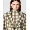 Norma Kamali womens Easy Fit Single Breasted Jacket W/Patch Pocket(Bark Box Plaid)