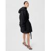 Norma Kamali womens Hooded Sleeping Bag Coat to Knee(Black)