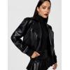 Norma Kamali womens Mini Moto Jacket(Black)