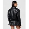 Norma Kamali womens Mini Moto Jacket(Black)