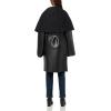 Norma Kamali womens Shawl Collar Coat Reversible(Black/Black)