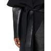 Norma Kamali womens Shawl Collar Coat Reversible(Black/Black)