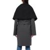 Norma Kamali womens Shawl Collar Coat Reversible(Dark Heather Gry/Blk)