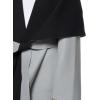 Norma Kamali womens Shawl Collar Coat Reversible(Grey/Black)