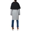 Norma Kamali womens Shawl Collar Coat Reversible(Grey/Black)