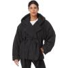 Norma Kamali womens Hooded Sleeping Bag Coat Short(Black)