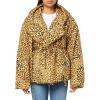 Norma Kamali womens Hooded Sleeping Bag Coat Short(Cheetah Patch)
