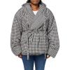 Norma Kamali womens Hooded Sleeping Bag Coat Short(Large Houndstooth)