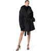 Norma Kamali womens Hooded Sleeping Bag Coat to Knee(Black)