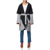 Norma Kamali womens Shawl Collar Coat Reversible(Grey/Black)