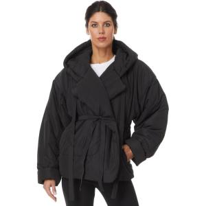 Norma Kamali womens Hooded Sleeping Bag Coat Short(Black)