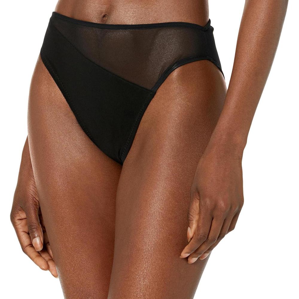 imageNorma Kamali Womens Snake Mesh Bikini BottomsBlack