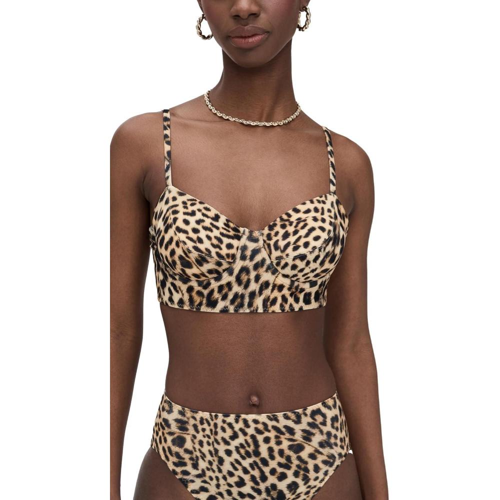 imageNorma Kamali Womens Underwire BraCheetah Patch