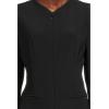 Norma Kamali womens Ls Shoulder Pad V Neck Zip Front Jacket(Black)