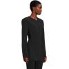 Norma Kamali womens Ls Shoulder Pad V Neck Zip Front Jacket(Black)