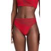 Norma Kamali Women’s Snake Mesh Bikini Bottoms(Tiger Red)