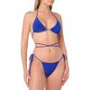 Norma Kamali Women’s Standard Bra/Criss Cross Bikini Bottom(Electric Blue)