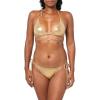 Norma Kamali Women’s Standard Bra/Criss Cross Bikini Bottom(Gold)