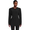 Norma Kamali womens Ls Shoulder Pad V Neck Zip Front Jacket(Black)