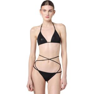 Norma Kamali Women’s Criss Cross Bra/Bottom(Black)