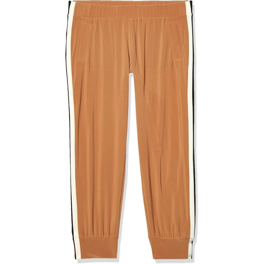 imageNorma Kamali Womens Side Stripe Jog PantSuntanEngineered Stripe