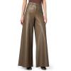 Norma Kamali Women’s Elephant Faux Leather Jeans(Bark)