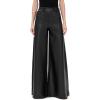 Norma Kamali Women’s Elephant Faux Leather Jeans(Black)