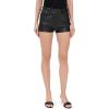 Norma Kamali Women’s High Waist Faux Leather Shorts(Black)