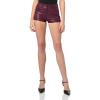Norma Kamali Women’s High Waist Faux Leather Shorts(Plum)