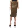 Norma Kamali Women’s Straight Skirt to Midcalf(Bark)