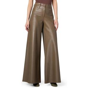 Norma Kamali Women’s Elephant Faux Leather Jeans(Bark)