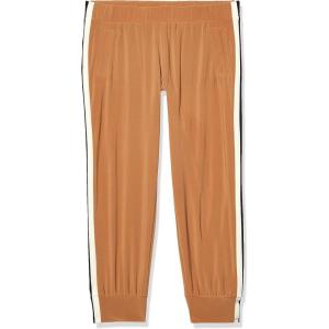 Norma Kamali Women’s Side Stripe Jog Pant(Suntan/Engineered Stripe)