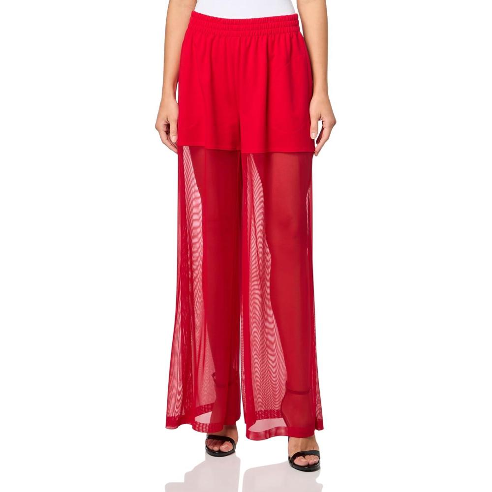 imageNorma Kamali Womens Boyfriend Elephant Sweatpant WMeshTiger Red
