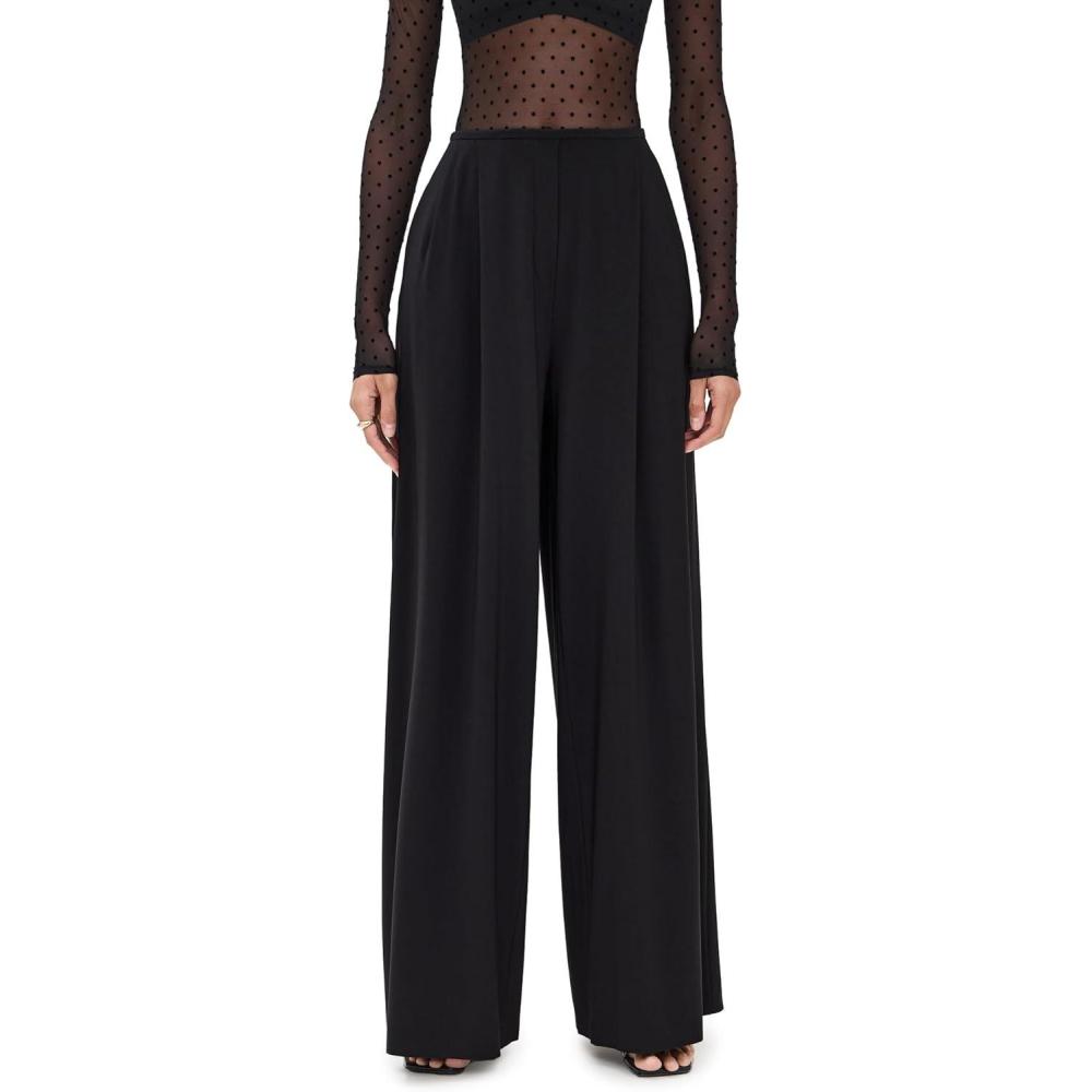 imageNorma Kamali Womens Pleat PantsBlack