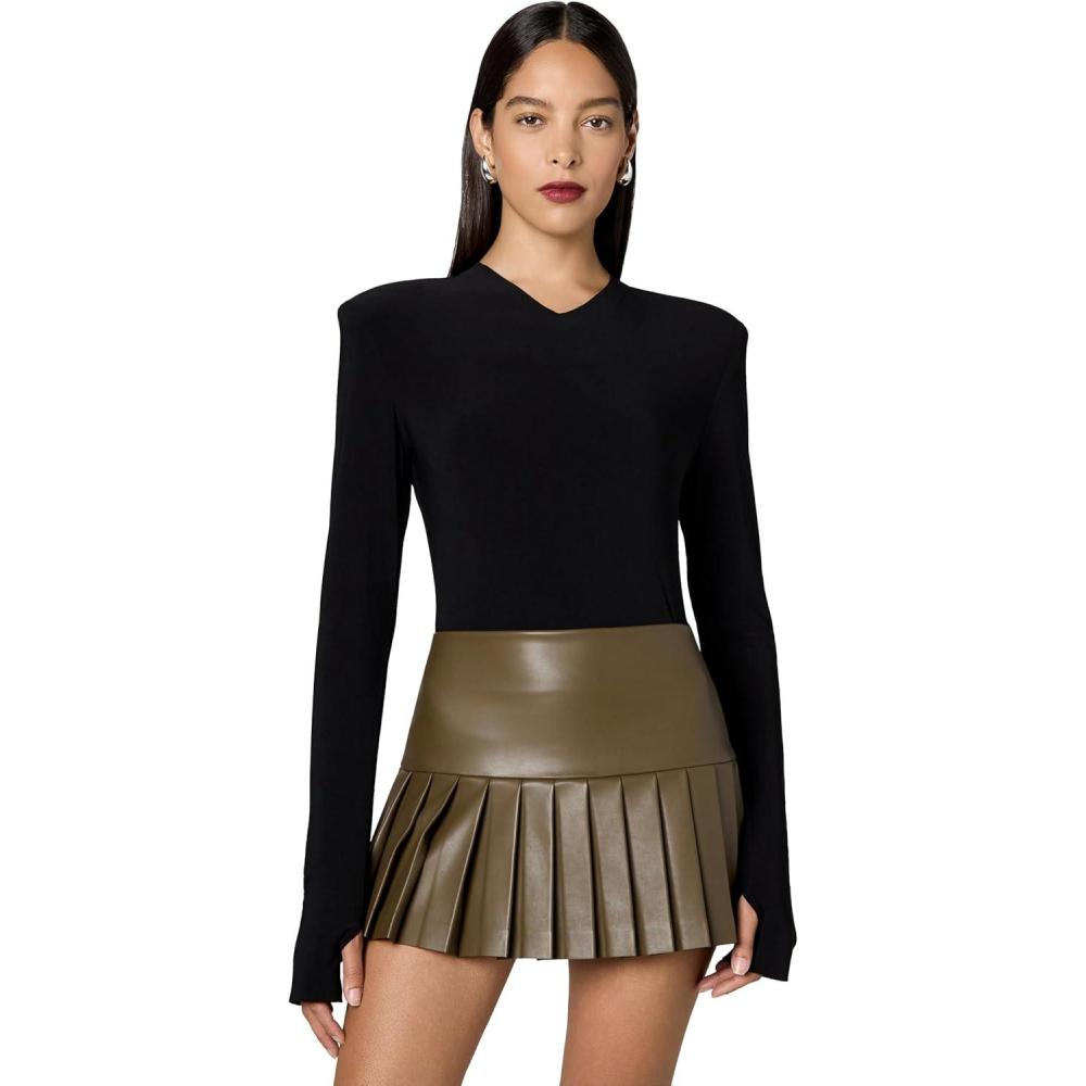 imageNorma Kamali Womens Pleated Pickleball SkirtBark