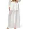 Norma Kamali Women’s Boyfriend Elephant Sweatpant W/Mesh(Snow White)