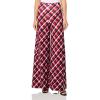 Norma Kamali Women’s Elephant Pant W/Waistband(Red Bias Plaid)