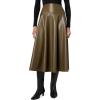 Norma Kamali Womens Flared Skirt to Midcalf(Bark)