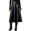 Norma Kamali Womens Flared Skirt to Midcalf(Black)