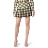 Norma Kamali Women’s Pleated Mini Skirt (25)(Bark Box Plaid)