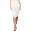 Norma Kamali Women’s Shirred Skirt to Knee(Snow White)