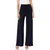 Norma Kamali Womens Straight Leg Business Casual Pants(Midnight)