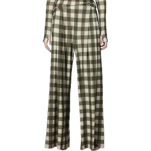 Norma Kamali Mens Mens Pleat Pant(Bark Box Plaid)