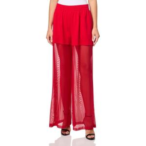 Norma Kamali Women’s Boyfriend Elephant Sweatpant W/Mesh(Tiger Red)